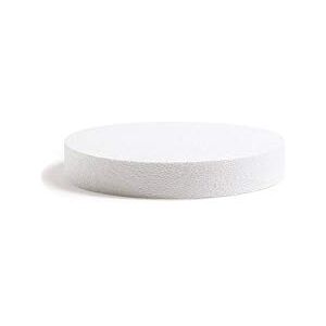 Decora , 0173922 kulatá polystyrenová figurína jednotlivě zabalená, ideální jako podložka pro skládané koláče, rovné hrany, Ø 15 x v 5 cm, bílá Decora , 0173922 kulatá polystyrenová figurína jednotlivě zabalená, ideální jako podložka pro skládané koláče, rovné hrany, Ø 15 x v 5 cm, bílá