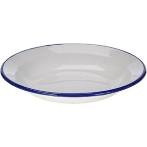 KRÜGER Karl Husum 24 cm talíř hluboký, ocel, bílý s modrým okrajem KRÜGER Karl Husum 24 cm talíř hluboký, ocel, bílý s modrým okrajem