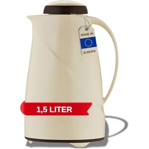 Helios Wave Vanilková termoska 1,5 l 6 h teplá udržuje nápoje horké a studené v myčce nádobí – Lehký, robustní plastový plášť – ideální na kávu a čaj Helios Wave Vanilková termoska 1,5 l 6 h teplá udržuje nápoje horké a studené v myčce nádobí – Lehký, robustní plastový plášť – ideální na kávu a čaj