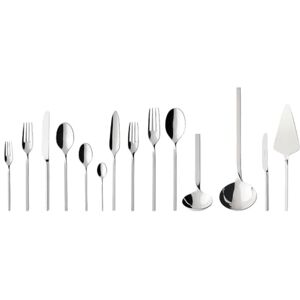 Villeroy & Boch NewWave sada příborů 113dílná stříbrná, vhodné do myčky nádobí, sada příborů pro 12 osob, sada příborů platina, příbor, ušlechtilá ocel Villeroy & Boch NewWave sada příborů 113dílná stříbrná, vhodné do myčky nádobí, sada příborů pro 12 osob, sada příborů platina, příbor, ušlechtilá ocel