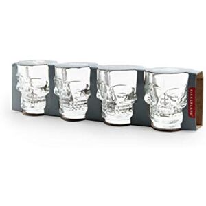 Kikkerland GL06 sklenička Skull, 1,5 fl. oz., Kikkerland GL06 sklenička Skull, 1,5 fl. oz.,