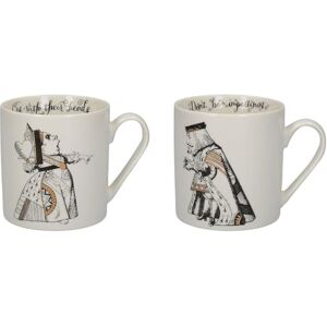V&A Sada hrnků Alenka v říši divů v dárkové krabičce, King and Queen of Hearts, jemný porcelán, 350 ml, 2 kusy, bílá/černá/zlatá C00047 V&A Sada hrnků Alenka v říši divů v dárkové krabičce, King and Queen of Hearts, jemný porcelán, 350 ml, 2 kusy, bílá/černá/zlatá C00047