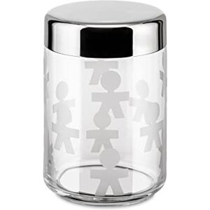 Alessi Kuchyňská dóza AKK37 GIROTONDO ze skla s potiskem a utěsněným víkem z ušlechtilé oceli, Š 21,6 cm, V 10,5 cm Alessi Kuchyňská dóza AKK37 GIROTONDO ze skla s potiskem a utěsněným víkem z ušlechtilé oceli, Š 21,6 cm, V 10,5 cm