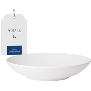 Villeroy & Boch Manufacture Rock Blanc miska 24 cm bílá, vhodná do myčky nádobí, vhodná do mikrovlnné trouby, hluboký talíř, talíř na polévku nebo těstoviny, mísa, raamen mísa, nádobí, prémiový Villeroy & Boch Manufacture Rock Blanc miska 24 cm bílá, vhodná do myčky nádobí, vhodná do mikrovlnné trouby, hluboký talíř, talíř na polévku nebo těstoviny, mísa, raamen mísa, nádobí, prémiový