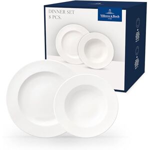 Villeroy & Boch Jídelní sada For Me 8 kusů, prvotřídní porcelán, vhodný do myčky, bílá Villeroy & Boch Jídelní sada For Me 8 kusů, prvotřídní porcelán, vhodný do myčky, bílá