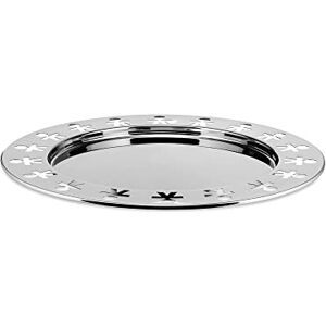 Alessi Deska "GIROTONDO", kulatá s prolamovaným okrajem z ušlechtilé oceli, 3,7 x 41 x 8,2 cm Alessi Deska "GIROTONDO", kulatá s prolamovaným okrajem z ušlechtilé oceli, 3,7 x 41 x 8,2 cm
