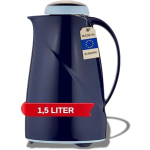 Helios Termoska Wave tmavě modrá 1,5 l 6 h teplé udržuje nápoje horké a studené v myčce nádobí – lehký, robustní plastový plášť – ideální na kávu a čaj Helios Termoska Wave tmavě modrá 1,5 l 6 h teplé udržuje nápoje horké a studené v myčce nádobí – lehký, robustní plastový plášť – ideální na kávu a čaj