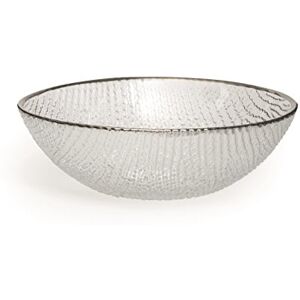 Excelsa Platinum Schale, Glas, transparent/Rand Silber, 16 x 16 x 6 cm Excelsa Platinum Schale, Glas, transparent/Rand Silber, 16 x 16 x 6 cm