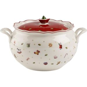 Villeroy & Boch Toy's Delight Terrine 3,3 l červený a bílý, bezpečný do mikrovlnné trouby, vánoční nádobí, terrine s víkem, servírovací nádobí, polévková nádoba, mísa Xmas, Vánoce, prémiový porcelán Villeroy & Boch Toy's Delight Terrine 3,3 l červený a bílý, bezpečný do mikrovlnné trouby, vánoční nádobí, terrine s víkem, servírovací nádobí, polévková nádoba, mísa Xmas, Vánoce, prémiový porcelán