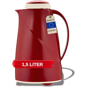 Helios Termoska Wave tmavě červená 1,5 l 6 h teplé udržuje nápoje horké a studené v myčce nádobí – lehký, robustní plastový plášť – ideální na kávu a čaj, červená Helios Termoska Wave tmavě červená 1,5 l 6 h teplé udržuje nápoje horké a studené v myčce nádobí – lehký, robustní plastový plášť – ideální na kávu a čaj, červená