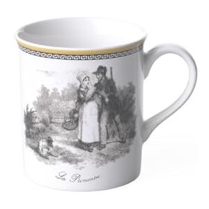Villeroy & Boch Hrnek na kávu Villeroy a Boch Audun Chass, 300 ml, výška: 9,1 cm, prémiový porcelán, bílý/barevný Villeroy & Boch Hrnek na kávu Villeroy a Boch Audun Chass, 300 ml, výška: 9,1 cm, prémiový porcelán, bílý/barevný