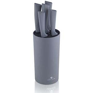 Gerlach Smart Grey blok na nože, sada nožů, sada kuchyňských nožů, 5 nožů z ušlechtilé oceli, kuchyňský nůž v bloku kuchařský nůž, nůž na chleba, nůž na zeleninu, kuchyňské náčiní, kuchyňské Gerlach Smart Grey blok na nože, sada nožů, sada kuchyňských nožů, 5 nožů z ušlechtilé oceli, kuchyňský nůž v bloku kuchařský nůž, nůž na chleba, nůž na zeleninu, kuchyňské náčiní, kuchyňské