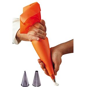 DE BUYER Sada zdobících sáčků a 2 koncovek z ušlechtilé oceli 35 cm 4347. 03, oranžová DE BUYER Sada zdobících sáčků a 2 koncovek z ušlechtilé oceli 35 cm 4347. 03, oranžová
