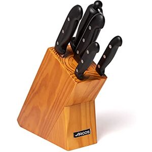 Arcos Messerset 5-teilig aus Nitrum Edelstahl Professionelle Küchenmesser zum Schälen von Obst und Gemüse, Ergonomischer Griff aus Polyoxymethylen (POM) Schwarz, Serie Maitre Arcos Messerset 5-teilig aus Nitrum Edelstahl Professionelle Küchenmesser zum Schälen von Obst und Gemüse, Ergonomischer Griff aus Polyoxymethylen (POM) Schwarz, Serie Maitre