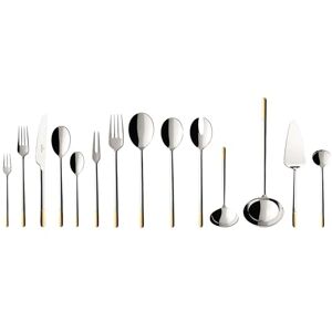 Villeroy & Boch Ella částečně pozlacené sada příborů 70dílná stříbrná, vhodné do myčky nádobí, sada příborů pro 12 osob, sada příborů platina, příbor, ušlechtilá ocel Villeroy & Boch Ella částečně pozlacené sada příborů 70dílná stříbrná, vhodné do myčky nádobí, sada příborů pro 12 osob, sada příborů platina, příbor, ušlechtilá ocel