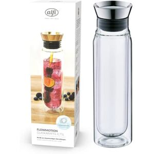 Alfi FLOWMOTION 0,75 l, dvoustěnná skleněná karafa z borosilikátu, automatické vylévání, integrované síto, rozložitelné víko, lze mýt v myčce, termoskleněná karafa, pro teplé a studené nápoje Alfi FLOWMOTION 0,75 l, dvoustěnná skleněná karafa z borosilikátu, automatické vylévání, integrované síto, rozložitelné víko, lze mýt v myčce, termoskleněná karafa, pro teplé a studené nápoje
