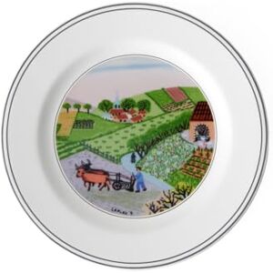 Villeroy & Boch Talíř na chléb z kolekce Villeroy a Boch Design Naif "polní práce", 17 cm, prémiový porcelán, bílý/barevný Villeroy & Boch Talíř na chléb z kolekce Villeroy a Boch Design Naif "polní práce", 17 cm, prémiový porcelán, bílý/barevný