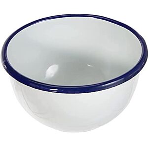 Ibili Blanca Bowl 14x8,5 cm of Enamelled Steel, White/Blue, 14 x 14 x 8. 5 cm Ibili Blanca Bowl 14x8,5 cm of Enamelled Steel, White/Blue, 14 x 14 x 8. 5 cm
