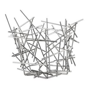 Alessi Odpadkový koš Blow Up z ušlechtilé oceli, 36 cm x 35 cm x 31,5 cm, stříbrný Alessi Odpadkový koš Blow Up z ušlechtilé oceli, 36 cm x 35 cm x 31,5 cm, stříbrný