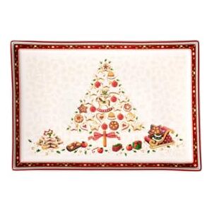 Villeroy & Boch Winter Bakery Delight velký obdélníkový servírovací podnos na pečivo, prémiový porcelán, bílý/červený/béžový Villeroy & Boch Winter Bakery Delight velký obdélníkový servírovací podnos na pečivo, prémiový porcelán, bílý/červený/béžový
