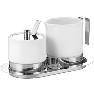 Esmeyer 5dílná sada na cukr a smetanu ADAM, z bílého porcelánu a ušlechtilé oceli, bílá Esmeyer 5dílná sada na cukr a smetanu ADAM, z bílého porcelánu a ušlechtilé oceli, bílá