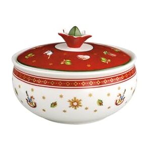 Villeroy & Boch Toy's Delight cukřenka 13,5 cm červená a bílá, bezpečná do mikrovlnné trouby, vánoční nádobí, cukřenka s víkem, nádoba na cukr, uložení Xmas, Vánoce, prémiový porcelán Villeroy & Boch Toy's Delight cukřenka 13,5 cm červená a bílá, bezpečná do mikrovlnné trouby, vánoční nádobí, cukřenka s víkem, nádoba na cukr, uložení Xmas, Vánoce, prémiový porcelán