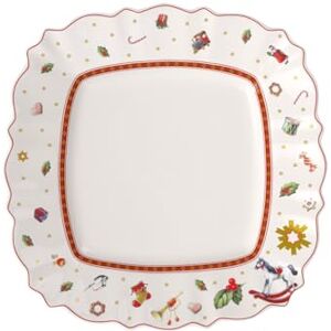 Villeroy & Boch Hranatý jídelní talíř z kolekce Toy's Delight od Villeroy a Boch, 28,5 × 28,5 cm, prémiový porcelán, bílý/červený Villeroy & Boch Hranatý jídelní talíř z kolekce Toy's Delight od Villeroy a Boch, 28,5 × 28,5 cm, prémiový porcelán, bílý/červený