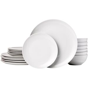 Amazon Basics Servis nádobí pro 6 osob, 18 kusů, bílý porcelán Coupe Amazon Basics Servis nádobí pro 6 osob, 18 kusů, bílý porcelán Coupe