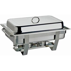 APS Chafing Dish "Chef" – s nádobou na jídlo z ušlechtilé oceli hloubka 65 mm, dvě nádoby na hořlavou pastu, nádobou na vodu, víkem, konstrukcí a dlouhými dutými rukojeťmi APS Chafing Dish "Chef" – s nádobou na jídlo z ušlechtilé oceli hloubka 65 mm, dvě nádoby na hořlavou pastu, nádobou na vodu, víkem, konstrukcí a dlouhými dutými rukojeťmi