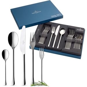 Villeroy & Boch 30dílná sada příborů Udine stříbrná, vhodné do myčky nádobí, sada příborů pro 6 osob, sada příborů platina, příbor, ušlechtilá ocel Villeroy & Boch 30dílná sada příborů Udine stříbrná, vhodné do myčky nádobí, sada příborů pro 6 osob, sada příborů platina, příbor, ušlechtilá ocel