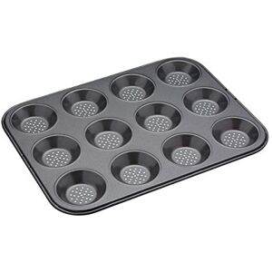 Master Class MasterClass Crusty Bake Pečicí plech na pečení z mátových koláčů s nepřilnavým povrchem bez PTFE, PFOA a BPA, robustní 1 mm silná uhlíková ocel, 32 x 24 cm, forma na dorty 12 otvorů, šedý Master Class MasterClass Crusty Bake Pečicí plech na pečení z mátových koláčů s nepřilnavým povrchem bez PTFE, PFOA a BPA, robustní 1 mm silná uhlíková ocel, 32 x 24 cm, forma na dorty 12 otvorů, šedý