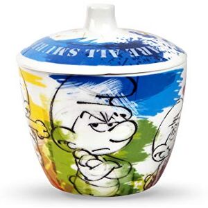 EGAN I Puffi Die Schlümpfe ppu41/X Zuckerdose, Typ, Porzellan, Mehrfarbig EGAN I Puffi Die Schlümpfe ppu41/X Zuckerdose, Typ, Porzellan, Mehrfarbig