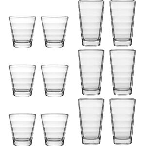 Leonardo HOME Sklenice na vodu Onda, 12 kusů (balení 1 ks), sklenice na šťávu vhodné do myčky, skleněné pohárky se vzorem, 12dílné, 210 ml, 300 ml, čiré, 011019 Leonardo HOME Sklenice na vodu Onda, 12 kusů (balení 1 ks), sklenice na šťávu vhodné do myčky, skleněné pohárky se vzorem, 12dílné, 210 ml, 300 ml, čiré, 011019