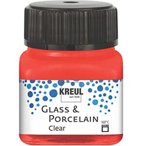KREUL 16205 – Glass & Porcelain Clear třešňově červená, ve sklenici 20 ml, transparentní barva na sklo a porcelán na vodní bázi, rychleschnoucí, čiré KREUL 16205 – Glass & Porcelain Clear třešňově červená, ve sklenici 20 ml, transparentní barva na sklo a porcelán na vodní bázi, rychleschnoucí, čiré