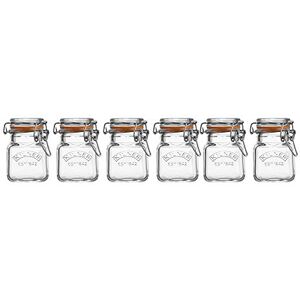 Kilner Sklenice na koření sada 6 ks 70 ml na uzávěr sklenice se stojanem na koření (36 cm) sklenice na zásoby s víkem vzduchotěsné s gumovým těsněním sklo s víčkem vhodné do myčky nádobí Kilner Sklenice na koření sada 6 ks 70 ml na uzávěr sklenice se stojanem na koření (36 cm) sklenice na zásoby s víkem vzduchotěsné s gumovým těsněním sklo s víčkem vhodné do myčky nádobí