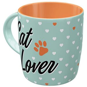ART Retro hrnek na kávu Animal Club Cat Lover, veselý velký retro hrnek s nápisem, nápad na dárek pro milovníky koček, 330 ml, 1 kus (1 ks v balení) ART Retro hrnek na kávu Animal Club Cat Lover, veselý velký retro hrnek s nápisem, nápad na dárek pro milovníky koček, 330 ml, 1 kus (1 ks v balení)