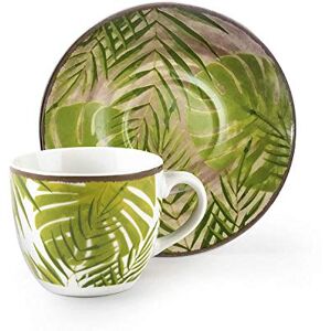 Excelsa Foliage Set ze 6 šálků na espresso s podšálky, porcelánem Excelsa Foliage Set ze 6 šálků na espresso s podšálky, porcelánem