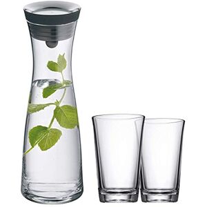WMF Karafa na vodu v černé Basic 1,0 l, výška 29 cm, s uzávěrem CloseUp, materiál sklo, Cromargan, nerez a dvě sklenice 0,25 l WMF Karafa na vodu v černé Basic 1,0 l, výška 29 cm, s uzávěrem CloseUp, materiál sklo, Cromargan, nerez a dvě sklenice 0,25 l