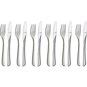 WMF Virginia Dessertbesteck 12teilig, Vorspeisenbesteck für 6 Personen, Frühstücksbesteck, Cromargan protect teilmattiert, kratzbeständig, spülmaschinenfest WMF Virginia Dessertbesteck 12teilig, Vorspeisenbesteck für 6 Personen, Frühstücksbesteck, Cromargan protect teilmattiert, kratzbeständig, spülmaschinenfest