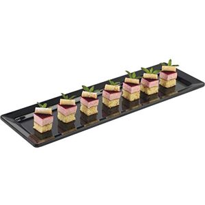 APS 83434 GN 2/4 podnos Pure, 53 x 16,2 cm, výška 3 cm, melamin, černý APS 83434 GN 2/4 podnos Pure, 53 x 16,2 cm, výška 3 cm, melamin, černý