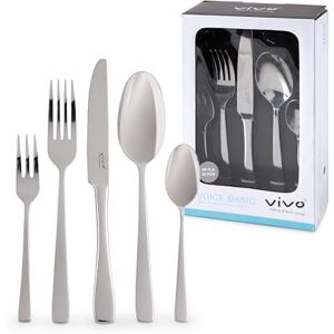 Sada příborů Villeroy & Boch Vivo Group Voice Basic 30 kusů, vyrobená ze snadno udržovatelné, nerezové příbory z nerezové oceli, stříbrná, stolní příbory 30 kusů Sada příborů Villeroy & Boch Vivo Group Voice Basic 30 kusů, vyrobená ze snadno udržovatelné, nerezové příbory z nerezové oceli, stříbrná, stolní příbory 30 kusů