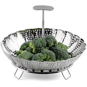 Weis Nádoba na zeleninu s teleskopickou rukojetí ušlechtilá ocel stříbro 13-23 cm, rozměry: 13 cm x 13 cm x 4,5 cm, 18824 Weis Nádoba na zeleninu s teleskopickou rukojetí ušlechtilá ocel stříbro 13-23 cm, rozměry: 13 cm x 13 cm x 4,5 cm, 18824