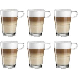 Leonardo HOME Senso Latte-Macchiato šálek, sklenice na kávu s uchem, skleněné pohárky vhodné do myčky, sada 6 ks, 350 ml, 024014 Leonardo HOME Senso Latte-Macchiato šálek, sklenice na kávu s uchem, skleněné pohárky vhodné do myčky, sada 6 ks, 350 ml, 024014