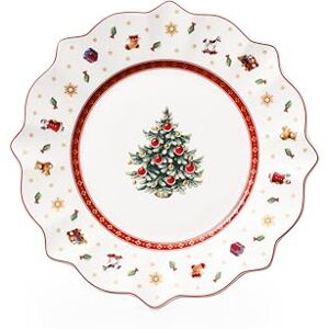 Villeroy & Boch Snídaňový talíř z kolekce Toy's Delight od Villeroy a Boch, 24 cm, prémiový porcelán, bílý/červený Villeroy & Boch Snídaňový talíř z kolekce Toy's Delight od Villeroy a Boch, 24 cm, prémiový porcelán, bílý/červený