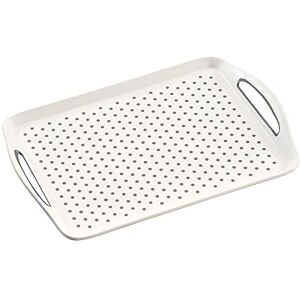 Kesper Servírovací podnos, materiál: plast, rozměry: š 45,3 x h 32 x v 4,5 cm, barva: bílá, šedá 77200 Kesper Servírovací podnos, materiál: plast, rozměry: š 45,3 x h 32 x v 4,5 cm, barva: bílá, šedá 77200