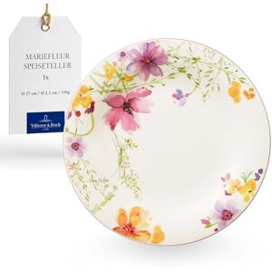 Villeroy & Boch Mariefleur Basic, jídelní talíř, 27 cm, pestrý, bílý s květinami, talíř, nádobí bílé květiny, jídelní talíř keramika, prémiový porcelán Villeroy & Boch Mariefleur Basic, jídelní talíř, 27 cm, pestrý, bílý s květinami, talíř, nádobí bílé květiny, jídelní talíř keramika, prémiový porcelán