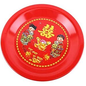 lachineuse – Rundes chinesisches Tablett – ⌀ 25 cm – Serviertablett aus Metall – Farbe Rot – Für Küche, Vorspeise, Aperitif – Traditionelles Muster "Kinder des Glücks" – Geschenkidee aus Asien, China lachineuse – Rundes chinesisches Tablett – ⌀ 25 cm – Serviertablett aus Metall – Farbe Rot – Für Küche, Vorspeise, Aperitif – Traditionelles Muster "Kinder des Glücks" – Geschenkidee aus Asien, China