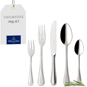 Villeroy & Boch Sada příborů Neufaden Merlemont 30dílná stříbrná, vhodné do myčky nádobí, sada příborů pro 6 osob, sada příborů platina, příbor, ušlechtilá ocel Villeroy & Boch Sada příborů Neufaden Merlemont 30dílná stříbrná, vhodné do myčky nádobí, sada příborů pro 6 osob, sada příborů platina, příbor, ušlechtilá ocel