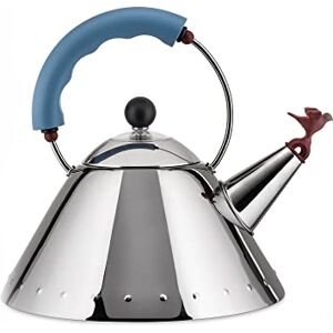 Alessi Konvice na vodu z ušlechtilé oceli s rukojetí a flétnou ve tvaru ptáka z PA, světle modrá Alessi Konvice na vodu z ušlechtilé oceli s rukojetí a flétnou ve tvaru ptáka z PA, světle modrá