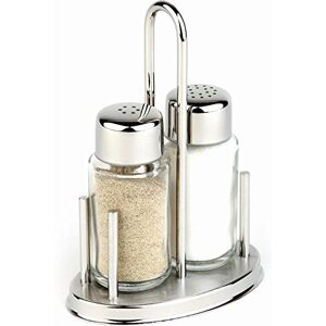 APS 40310 Menage "CLASSIC", 10,5 x 6,5 cm, Höhe 16 cm, Set besteht aus: Salz- und Pfefferstreuer, Ständer aus Edelstahl APS 40310 Menage "CLASSIC", 10,5 x 6,5 cm, Höhe 16 cm, Set besteht aus: Salz- und Pfefferstreuer, Ständer aus Edelstahl